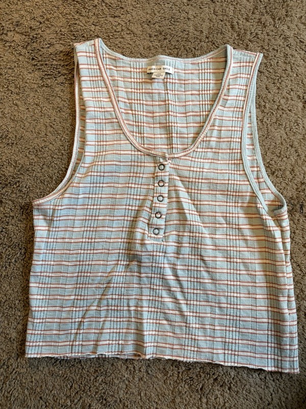 NWOT! American Eagle Women's Multicolored Ribbed Knit Tank Top Large