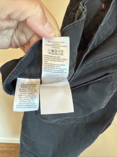 Pantalones de mezclilla negros ajustados de pierna recta Lucky Brand 121 para hombre - talla 32x30 - Imagen 8 de 16