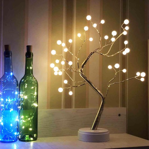 Decoration Bonsai Tree Lights Children Room Lighted LED Small Night - Picture 4 of 12