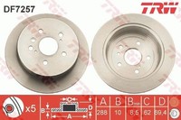 2X Bremsscheibe TRW DF7257 2 Bremsscheiben Hinterachse Hinten