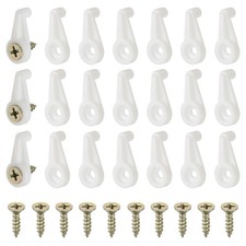 60 Pcs Glass Retainer Clips Cabinet Glass Clips White