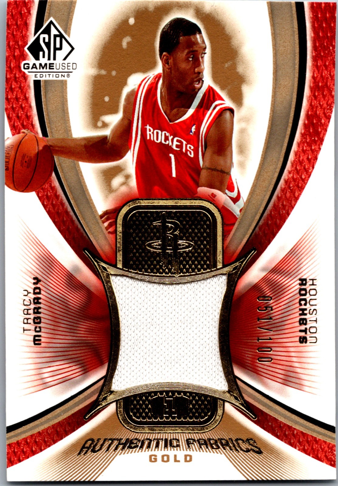 2005-06 SP Game Used Edition - Authentic Fabrics Tracy McGrady #AF-TM (MEM)