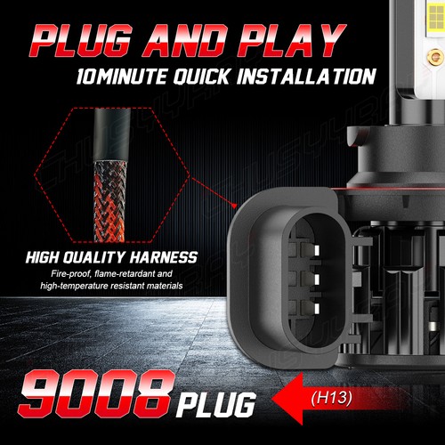 Per Jeep Patriot 2010-2017 9008/H13 Kit Lampadine LED Faro Alto/Basso - Foto 9 di 11