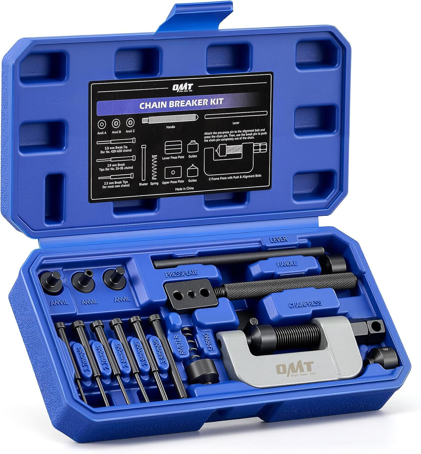 (New) Motorcycle Chain Rivet Tool, 20Pc Motorcycle Chain Tool Kit with Powder Coated C (32.39 USD) (New) Motorcycle Chain Rivet Tool, 20Pc Motorcycle Chain Tool Kit with Powder Coated C (32.39 USD)