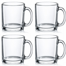 Heavy-Duty Glass Coffee Mug Set of 4