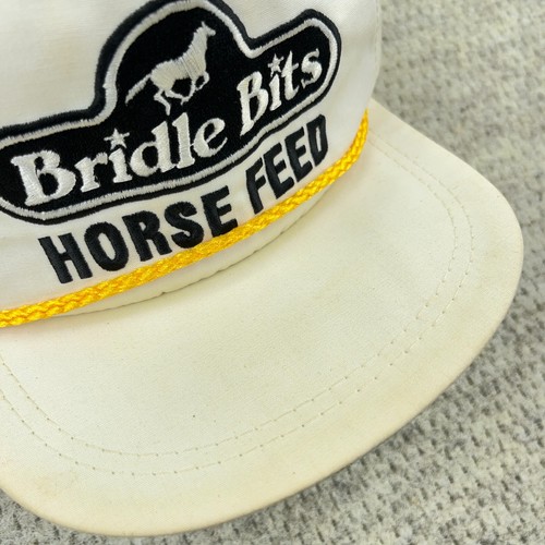 Vintage Bridle Bits Trucker Hat Cap Made USA 80s K Products Horse Feed Rope - Picture 2 of 8