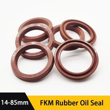 FKM Rubber Oil Seal Brown USH Fluorine Hydraulic Oil Sealing Ring DIY Hardware