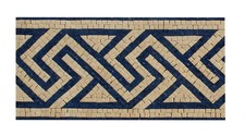 Geometric Mosaic Border Tile: 8" Bathroom Wall Decor