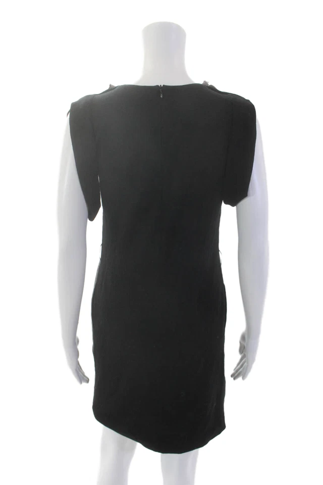 Vestido Vivienne Tam Mujer Lana Manga Larga Manga Corta Texturizado Talla Gris Foto 3 de 4