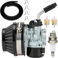 YOXUFA 2 Stroke Carburetor Assembly for 80cc 100cc 49cc 50cc 66cc BLACK 