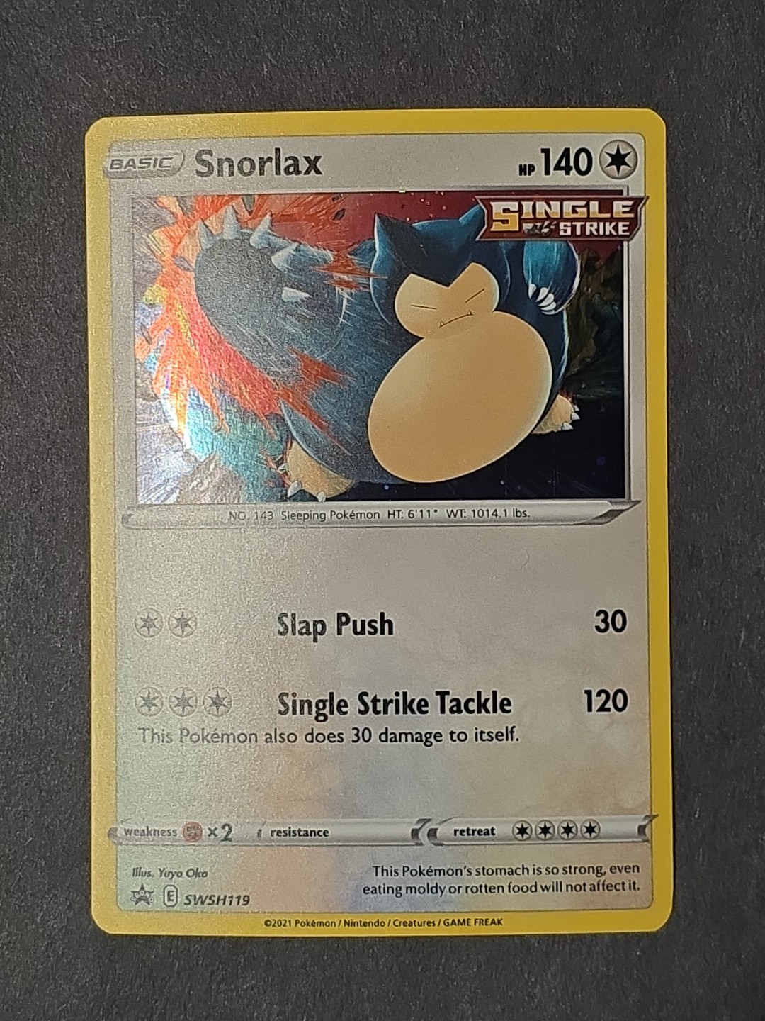 Snorlax SWSH119 Ultra Rare Holo Black Star Promo Pokemon TCG Near Mint