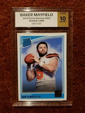 *BAKER MAYFIELD* 2018 Panini Donruss #303 *CGS 10* RC Rookie Card. rookie card picture