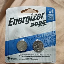Energizer CR2025 3V Lithium Coin Battery 2Pack Exp 03/2033   KeyFob Watch Remote