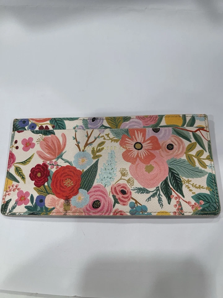 RIFLE PAPER CO. Moedas de Cartão de Festa de Jardim Carteira Fina Ousada Floral Brilhante - Imagem 2 de 4