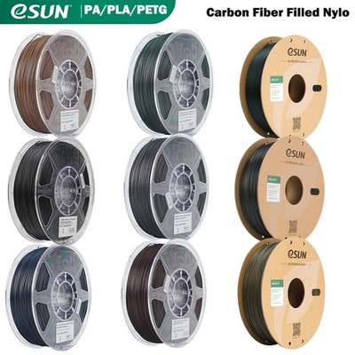 eSUN Carbon Fiber PLA 3D Printer Filament 1KG 1.75MM Fast Printing High-strength
