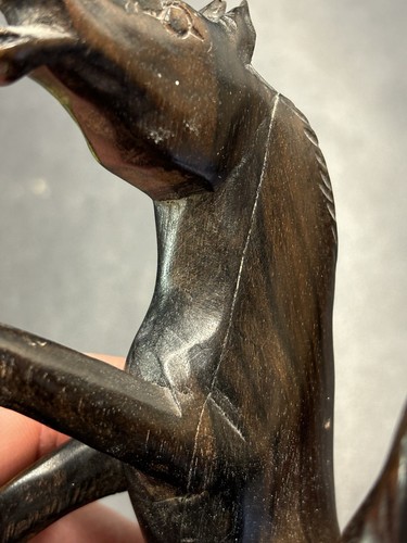 Wooden Horse Figure Antique Piece Beautiful Hand Made Item Curios Unusual 5d - Picture 6 of 6