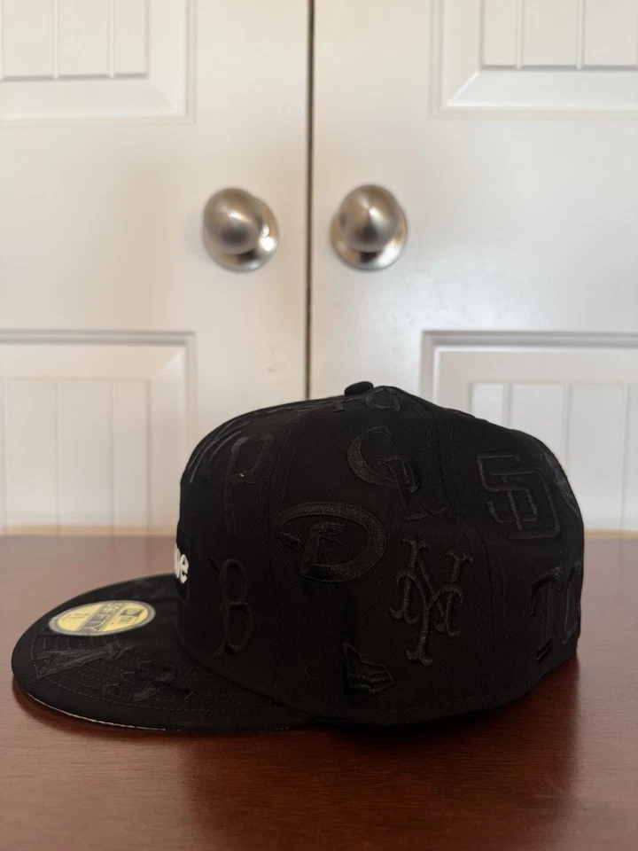 Supreme x MLB x New Era Fitted Hat | Size 7 5/8 | SS20H23 Black (MSG BEFORE BUY) - Image 3 of 4