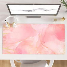 Large Mouse Pad, Extended Desk Mat for Desktop, PU Leather Waterproof Gaming Mou