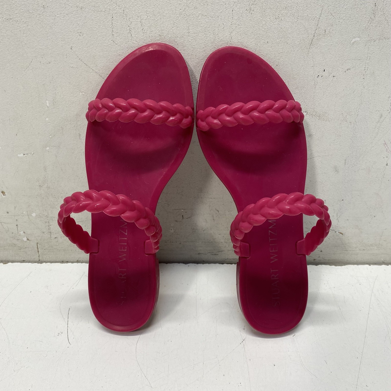 Stuart Weitzman Pink Solid Slide Sandal Women Siz… - image 5