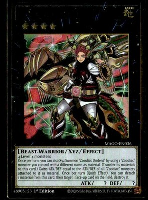 YuGiOh Maximum Gold - #MAGO-EN036 Zoodiac Drident - 1st Edition