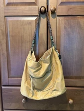 THE SAK TAN Genuine LEATHER WOMAN HANDBAG PURSE WEAVED WOVEN Sholder Bag Tote