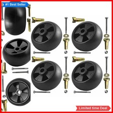 Lawn Mower Deck Wheel 5 Inch 5/8 Bore 2 Inch Wide 4 Pack Hardware Kit USA Made