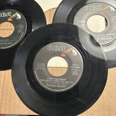 #ad Lot Of 3 Ronnie Milsap show her no getting over me don#x27;t you know how much I lov $1.99