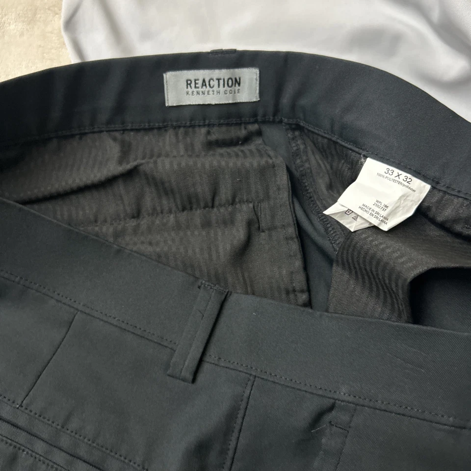 Lote de pantalones de vestir Kenneth Cole Reaction para hombre 33x32 botón recto rendimiento golf Foto 4 de 4