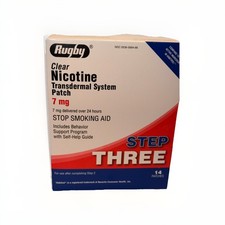 Rugby Clear Patch Step 3 Nicotine Transdermal System 7mg NDC0536589488 