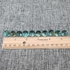 Light Aqua Green Uranium UV Glow Marbles Lot of 10 Peewees Brown Swirl