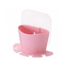 Wall Mounted Toothbrush Holder Bathroom Organizer Suction Cup Toothpaste Holder