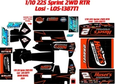 TEAM LOSI 22S  1X10 SPRINT LOS-1387T1  DAVID GRAVEL 2024  DECAL WRAP KIT