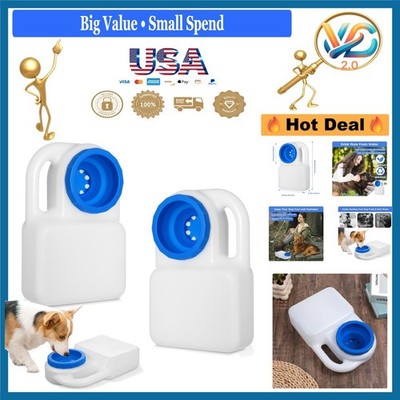 2 Pcs Portable No Spill Dog Water Bowls 3 Quart Leakproof Travel Pet Dispenser
