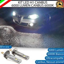 KIT LED H1 ALFA ROMEO 156 FENDINEBBIA 6000K BIANCO 6000 LUMEN ULTRACOMPATTE