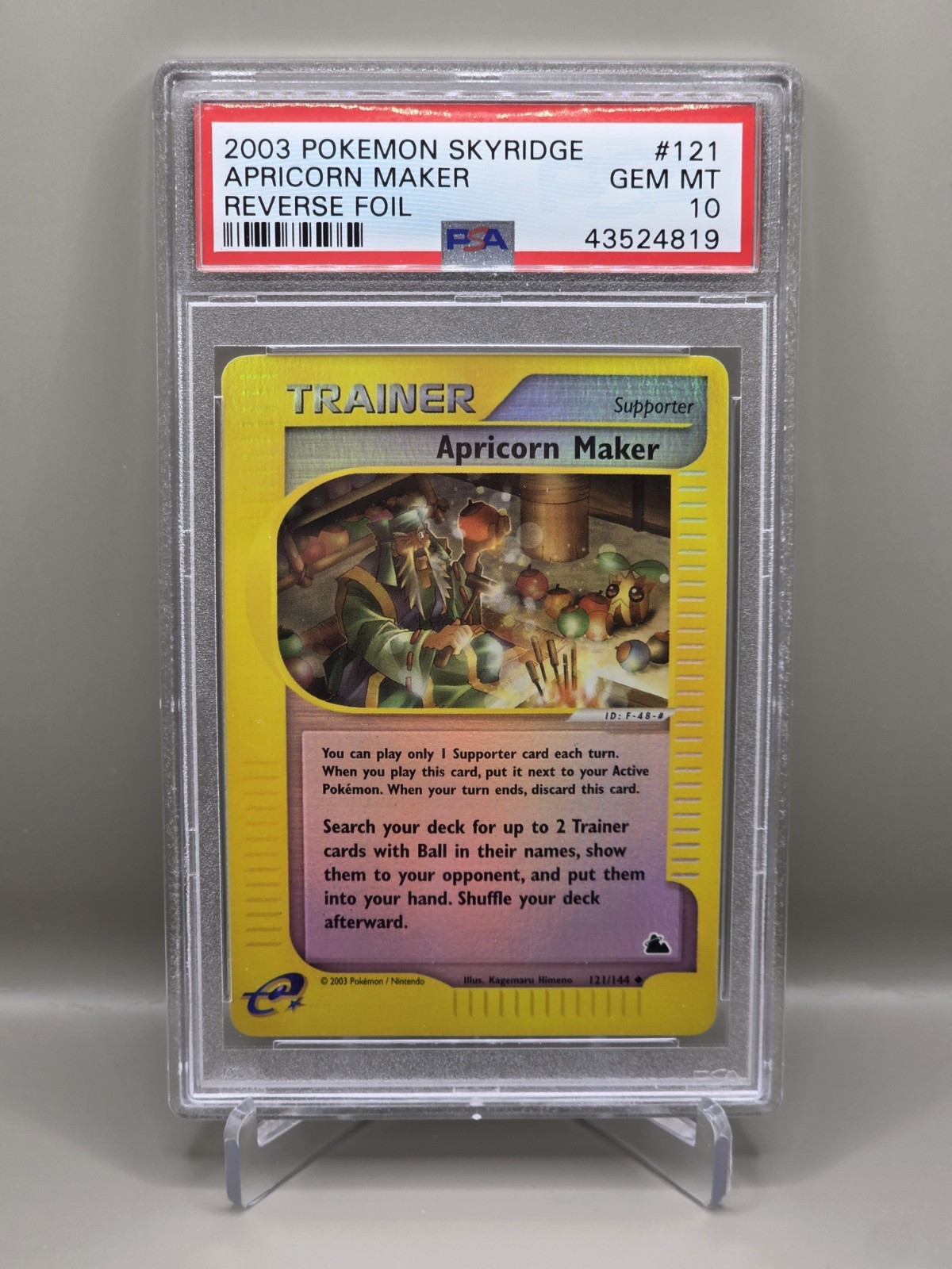 Apricorn Maker Reverse Foil ~ PSA 10 LOW POP *15* ~ Pokemon TCG Skyridge 121/144
