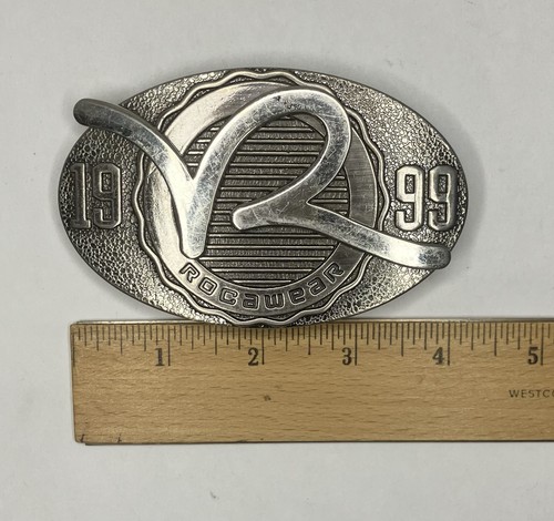 Rocawear Belt Buckle RW 1999 Hip Hop Streetwear Fashion Vintage Y2K 2000s Metal - Picture 3 of 4