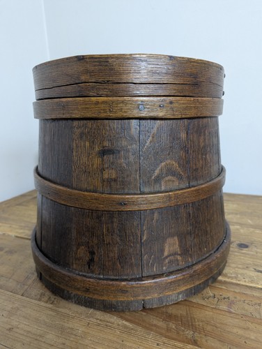 Antique Kitchenalia 19thc Staved Oak & Ash Bound Barrel English C1 - Picture 6 of 23