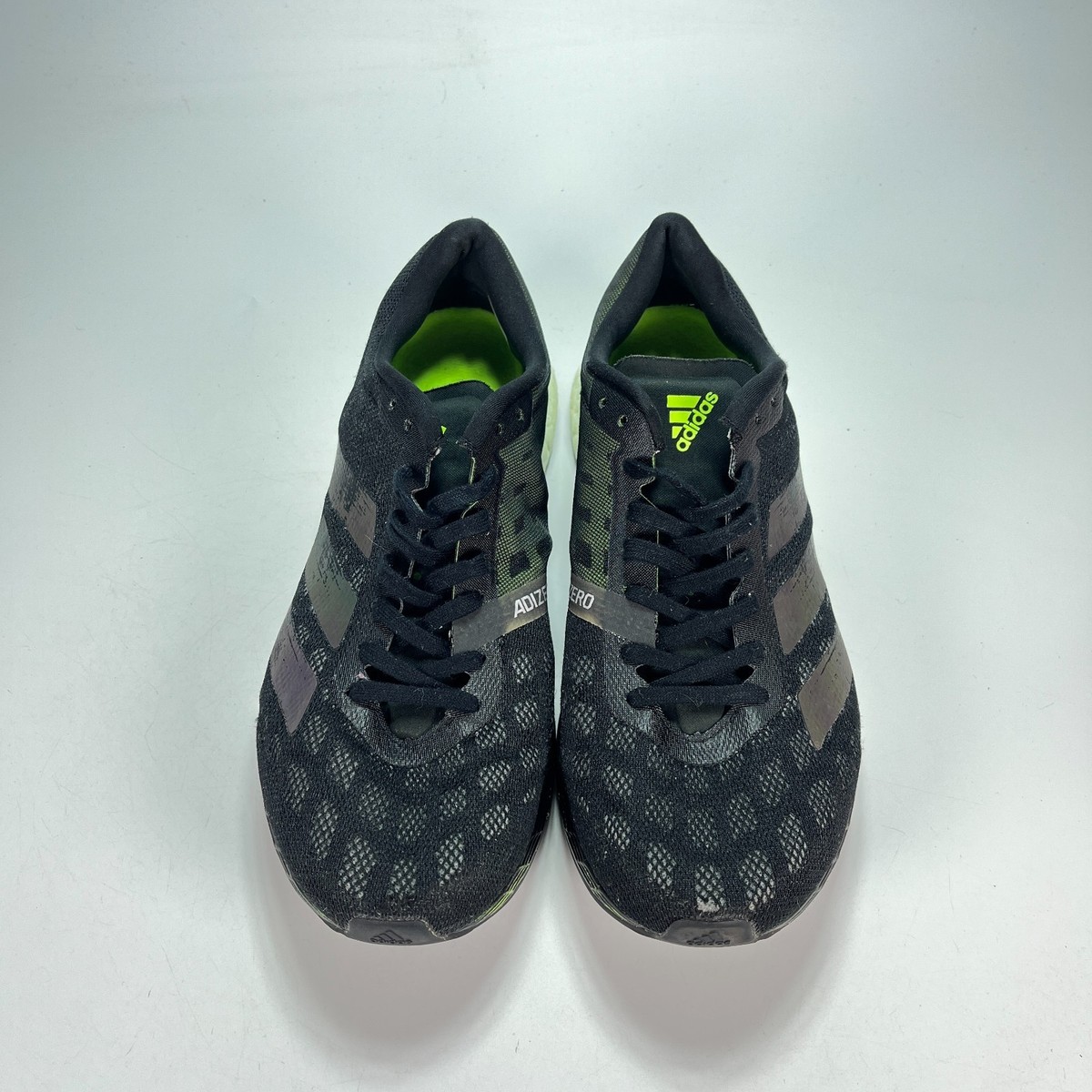 Adidas Adizero Boston 9 Black Signal Green Running Shoes Men’s Size 8.5 EG4657 Adidas Adizero Boston 9 Black Signal Green Running Shoes  main image 3