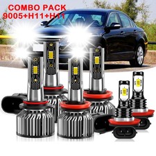 12000k White Led Headlight Kit Hilofog Bulbs For Honda Accord 2013 2014 2015
