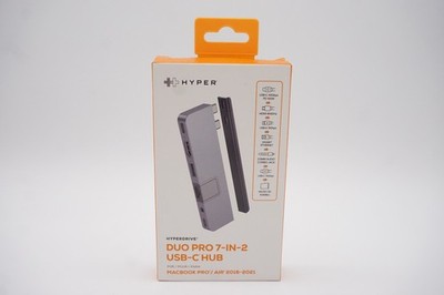 Hyper HD575-GRAY HyperDrive Duo Port 7-in-Two USB C Hub For MacBook