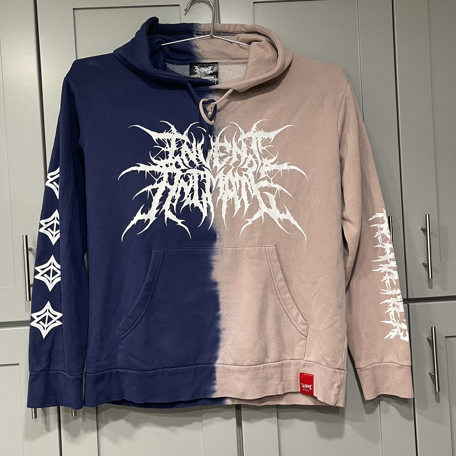 Shibori Threads invent Animate Hoodie Blue/Beige Tie … - Gem