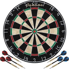 Dartbaord Steel Dart Board Dartbard Set with 6pcs Professional Steel Tip Darts