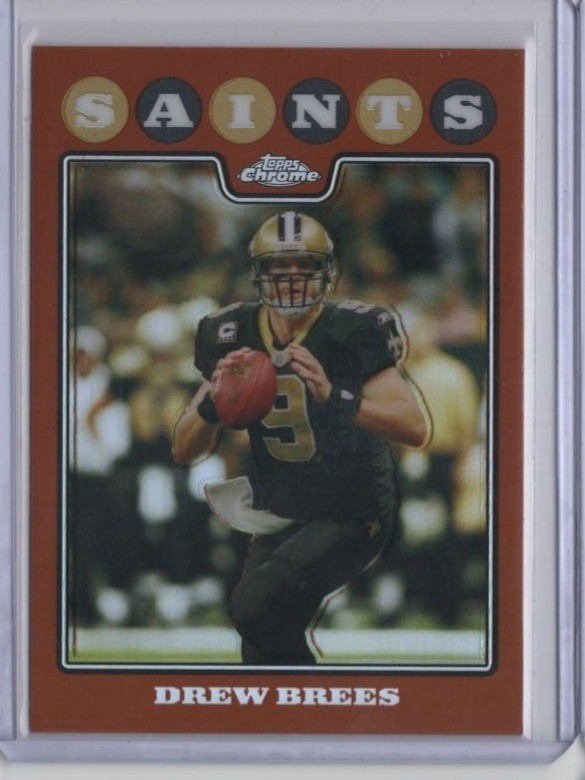 2008 Topps Chrome #TC1 DREW BREES Copper Refractor /425 Saints Football Card SP