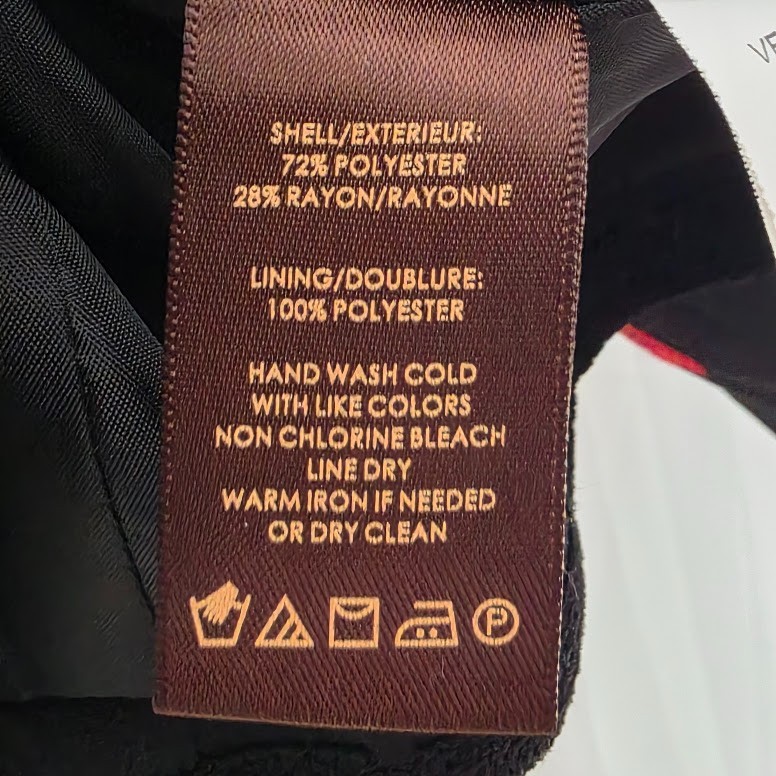 Multiples Textured Jacket Women's Large Black Red… - image 6