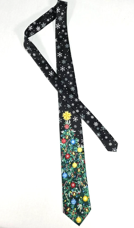 Праздничный мужской галстук Noel украшения для рождественской елки снежинки 57 дюймов - Изображение 2 из 4