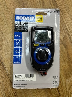 Kobalt Tools Compact Multimeter CAT IV With Batteries 600V 3-In-1 NCV 2545071