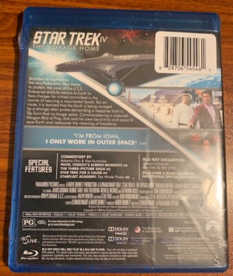 Star Trek IV The Voyage Home Blue Ray NEW UnOpened Free Shipping