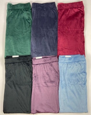 Women's Croft & Barrow |The Lush Velour Straight Mid Rise Lounge Pants