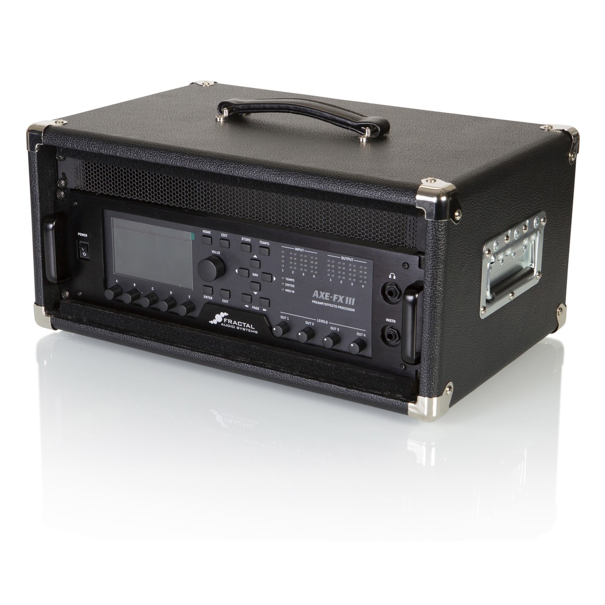 Gator Cases GR-RETRORACK-4BK Rack Retro 4U Profondit&agrave; 12,5" - Nero, Per Amplificatori