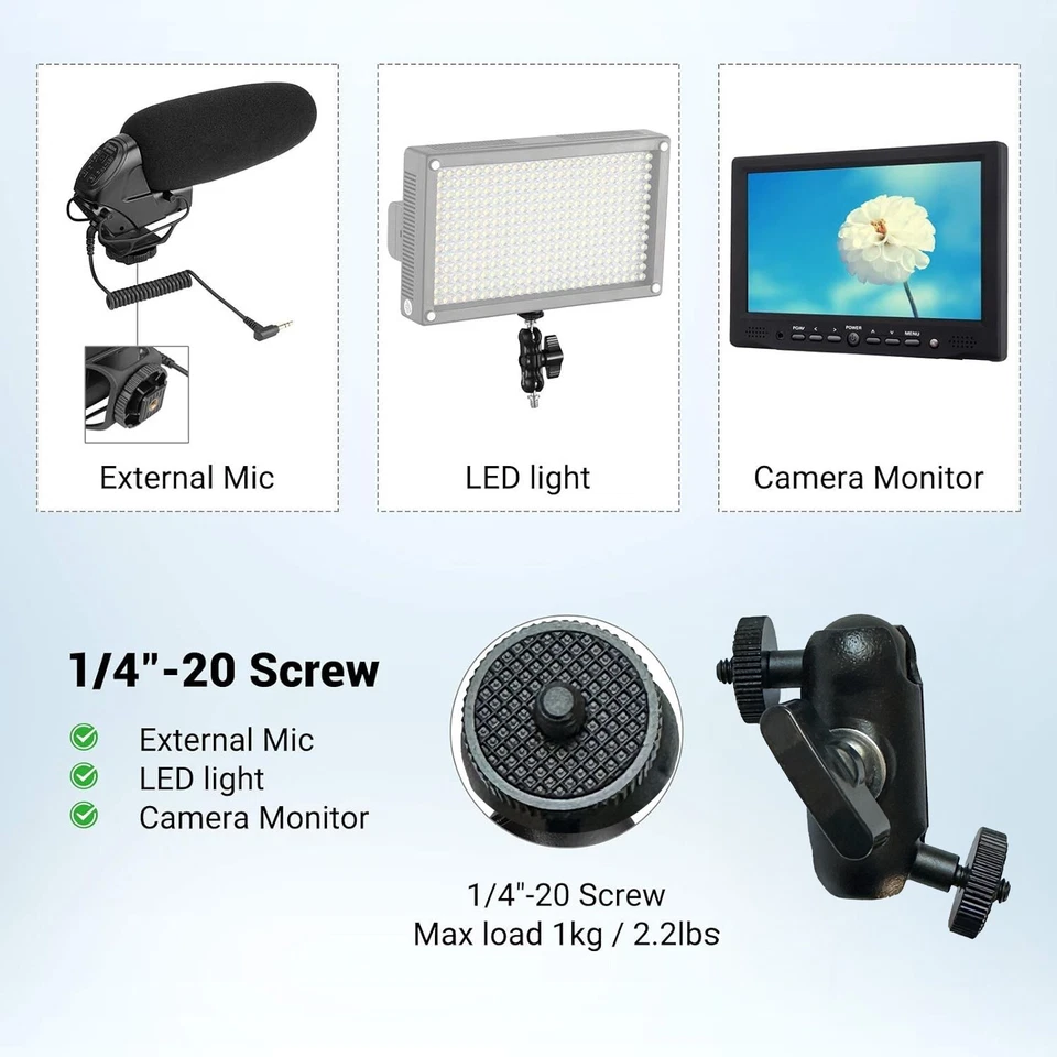 Universal Magic Arm with 1/4" Screw Mount – 360° Rotation for DSLR, GoPro, Phone - Image 3 of 4